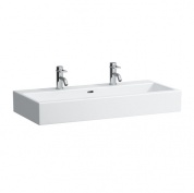 Раковина Laufen Living Square 100 см 8.1843.7.000.107.1 | отверстия под 2 смесителя