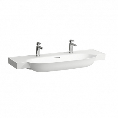 Раковина Laufen The New Classic 120 см 8.1385.8.757.107.1 отверстия под 2 смесителя | Матовый
