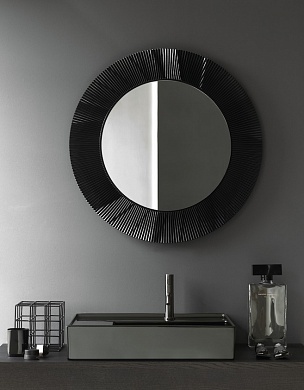 Зеркало Laufen Kartell 78 см 3.8633.1.091.000.1 Чёрное Без подсветки