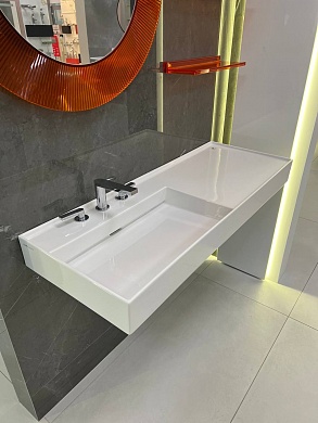 Раковина 3 отверстия для смесителя 120х46см Laufen Kartell 8.1333.2.000.104.1 | Распродажа экспозиции