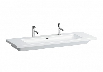 Раковина Laufen Living Square 130 см 8.1643.6.000.107.1 | отверстия под 2 смесителя